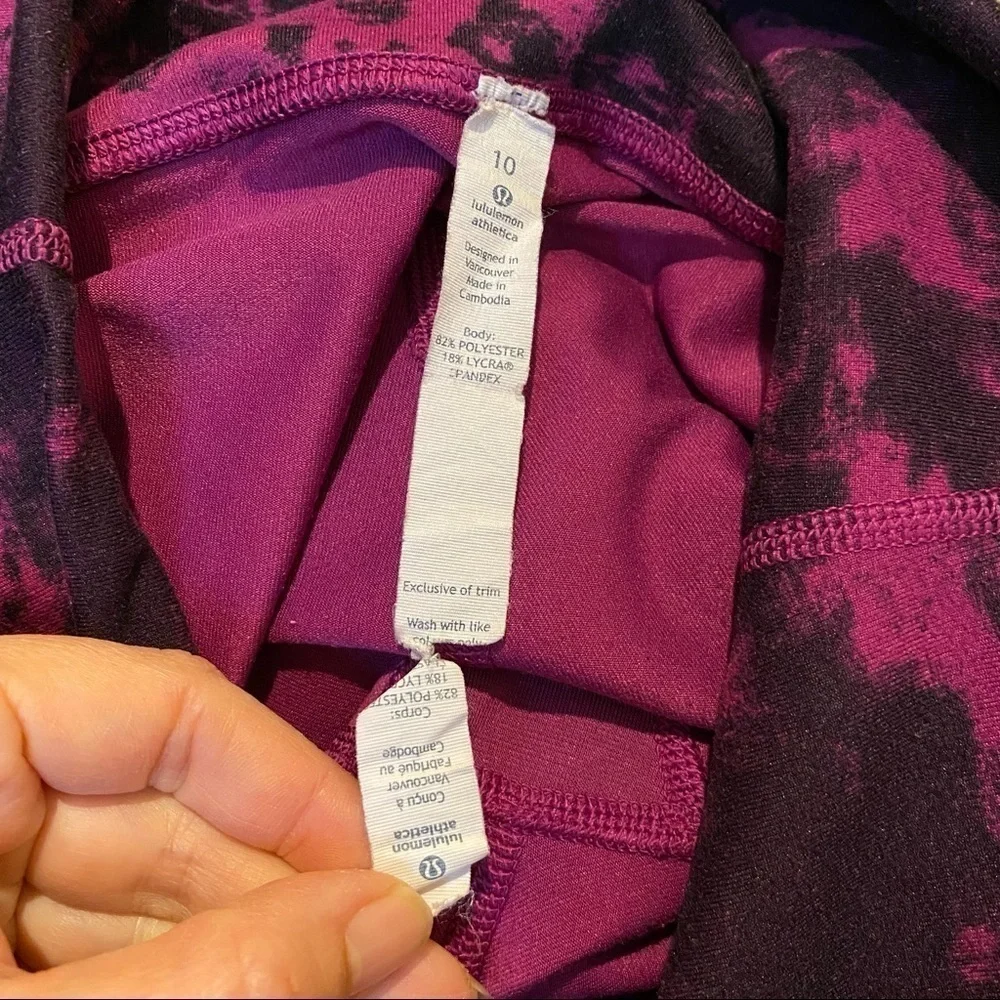 LULULEMON Tie Dye Cropped Pants Size 10